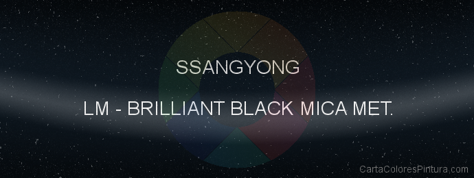 Pintura Ssangyong LM Brilliant Black Mica Met.