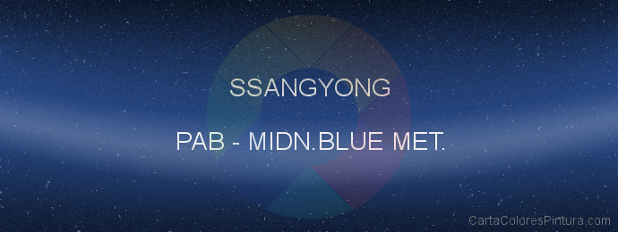 Pintura Ssangyong PAB Midn.blue Met.
