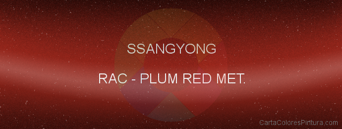 Pintura Ssangyong RAC Plum Red Met.