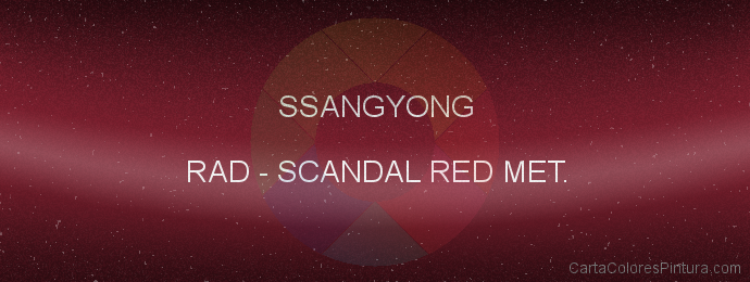 Pintura Ssangyong RAD Scandal Red Met.