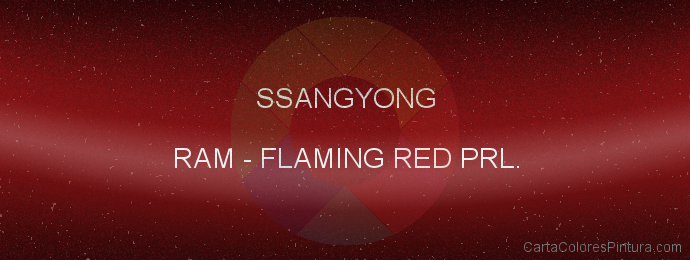 Pintura Ssangyong RAM Flaming Red Prl.