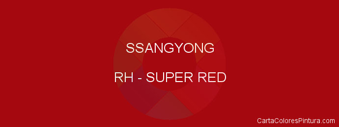 Pintura Ssangyong RH Super Red