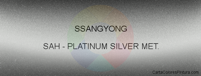 Pintura Ssangyong SAH Platinum Silver Met.