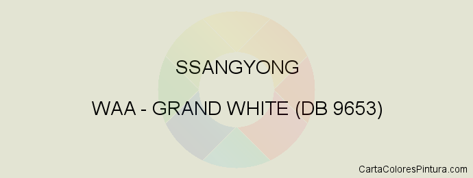 Pintura Ssangyong WAA Grand White (db 9653)