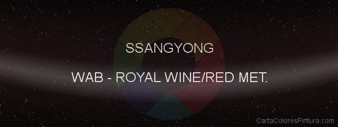 Pintura Ssangyong WAB Royal Wine/red Met.