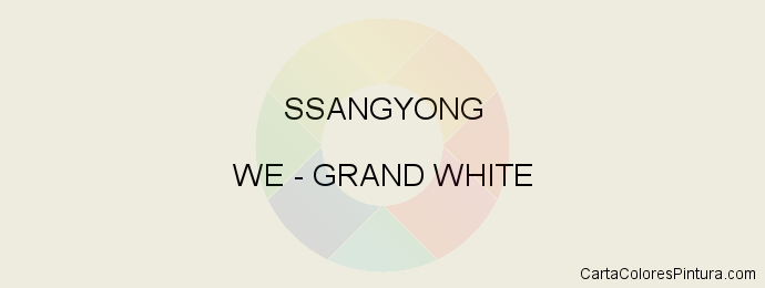 Pintura Ssangyong WE Grand White