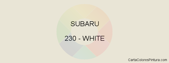 Pintura Subaru 230 White
