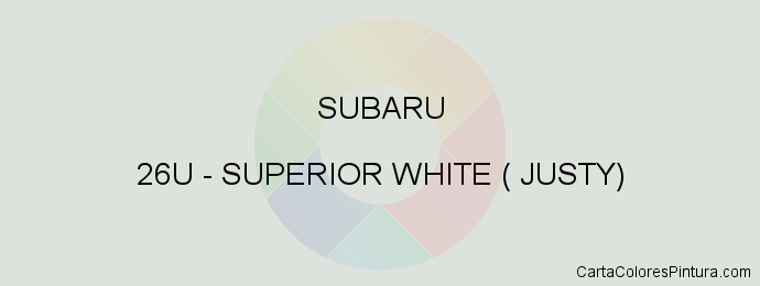 Pintura Subaru 26U Superior White ( Justy)