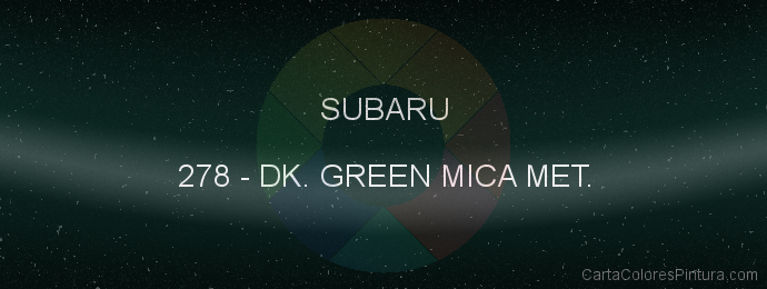 Pintura Subaru 278 Dk. Green Mica Met.