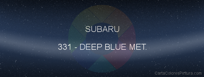 Pintura Subaru 331 Deep Blue Met.