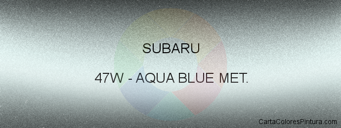 Pintura Subaru 47W Aqua Blue Met.