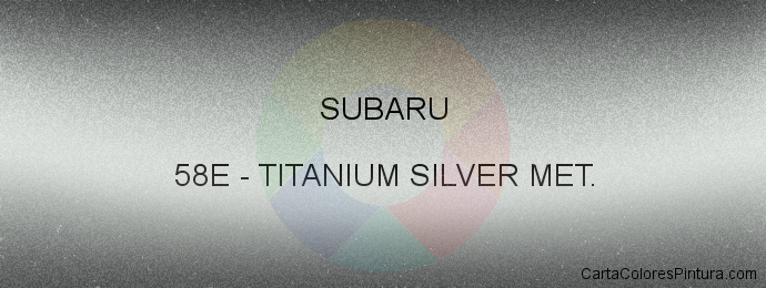 Pintura Subaru 58E Titanium Silver Met.