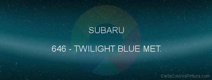 Pintura Subaru 646 Twilight Blue Met.