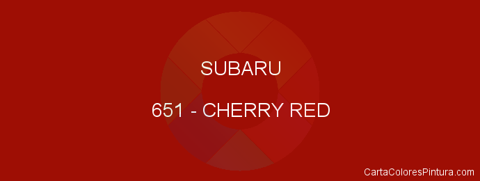 Pintura Subaru 651 Cherry Red