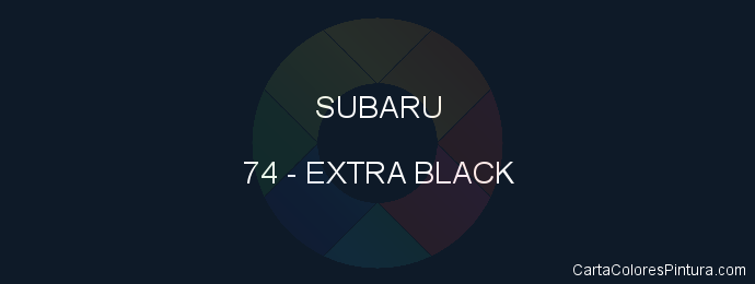 Pintura Subaru 74 Extra Black