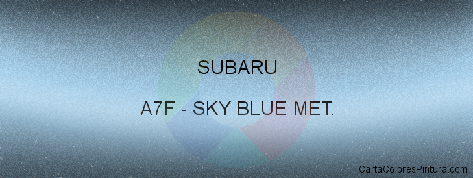 Pintura Subaru A7F Sky Blue Met.