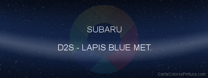 Pintura Subaru D2S Lapis Blue Met.