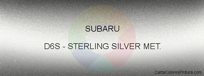 Pintura Subaru D6S Sterling Silver Met.