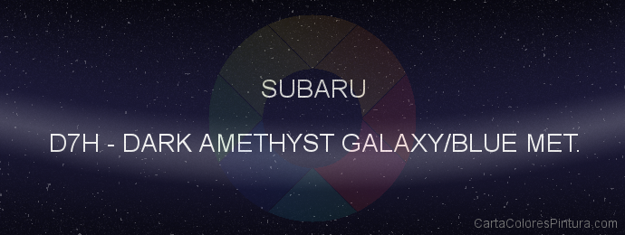 Pintura Subaru D7H Dark Amethyst Galaxy/blue Met.