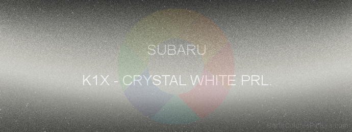 Pintura Subaru K1X Crystal White Prl.