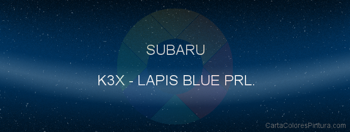 Pintura Subaru K3X Lapis Blue Prl.
