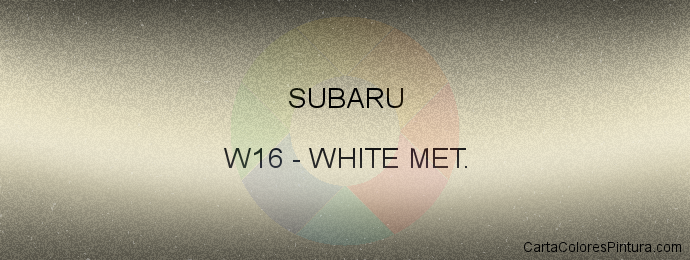 Pintura Subaru W16 White Met.