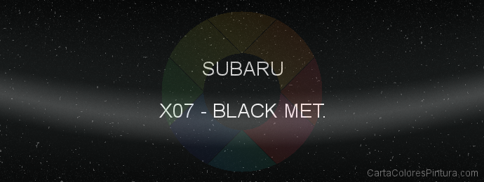 Pintura Subaru X07 Black Met.