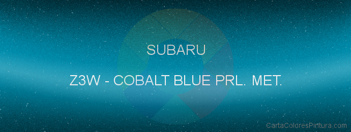 Pintura Subaru Z3W Cobalt Blue Prl. Met.