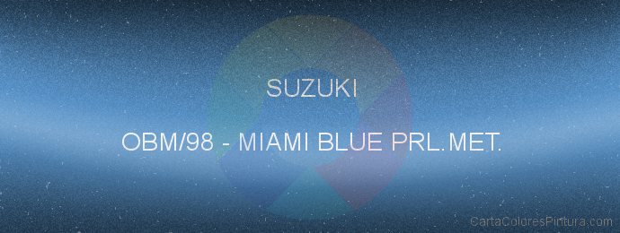 Pintura Suzuki OBM/98 Miami Blue Prl.met.