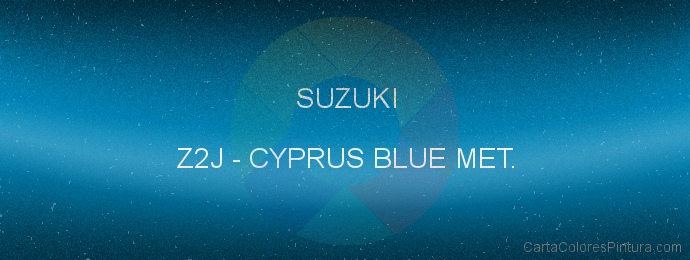 Pintura Suzuki Z2J Cyprus Blue Met.