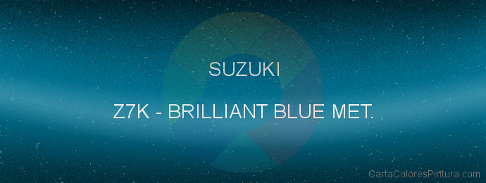 Pintura Suzuki Z7K Brilliant Blue Met.