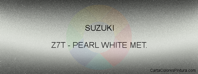 Pintura Suzuki Z7T Pearl White Met.