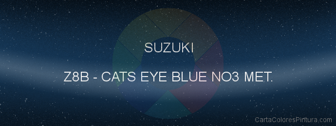 Pintura Suzuki Z8B Cats Eye Blue No3 Met.