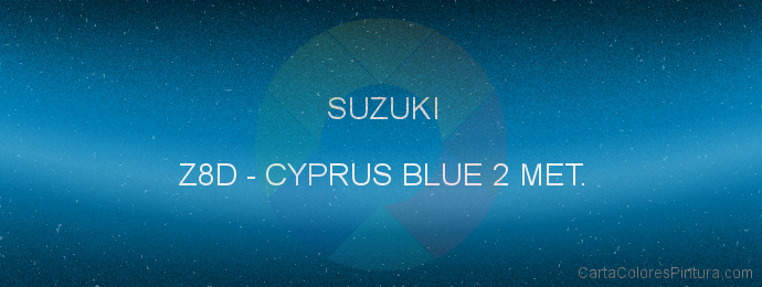 Pintura Suzuki Z8D Cyprus Blue 2 Met.