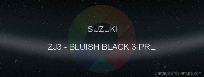 Pintura Suzuki ZJ3 Bluish Black 3 Prl.