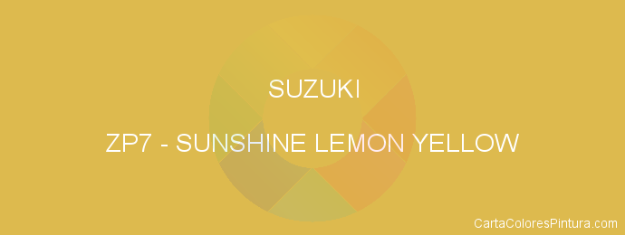 Pintura Suzuki ZP7 Sunshine Lemon Yellow