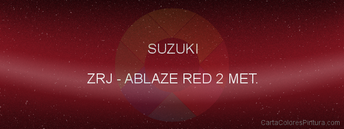 Pintura Suzuki ZRJ Ablaze Red 2 Met.