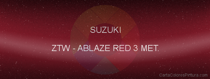 Pintura Suzuki ZTW Ablaze Red 3 Met.