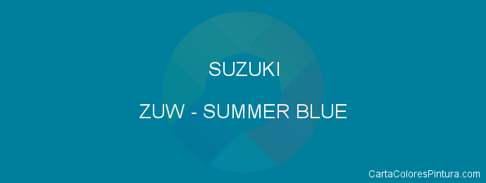 Pintura Suzuki ZUW Summer Blue
