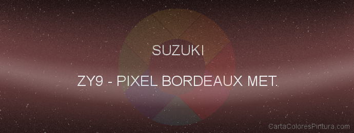 Pintura Suzuki ZY9 Pixel Bordeaux Met.