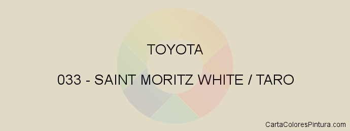 Pintura Toyota 033 Saint Moritz White / Taro
