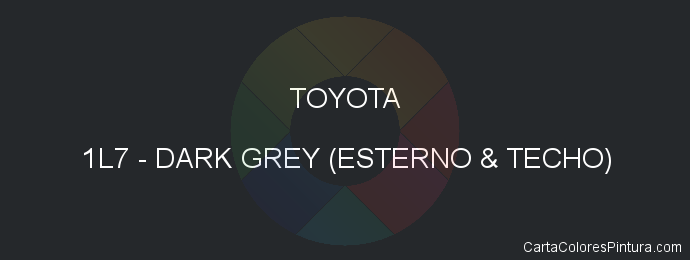 Pintura Toyota 1L7 Dark Grey (esterno & Techo)