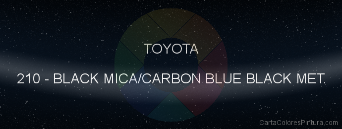 Pintura Toyota 210 Black Mica/carbon Blue Black Met.