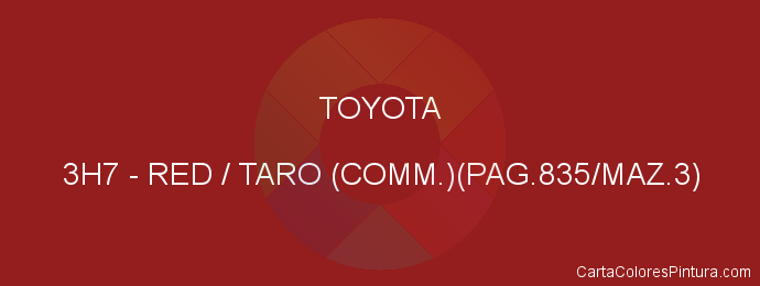 Pintura Toyota 3H7 Red / Taro (comm.)(pag.835/maz.3)