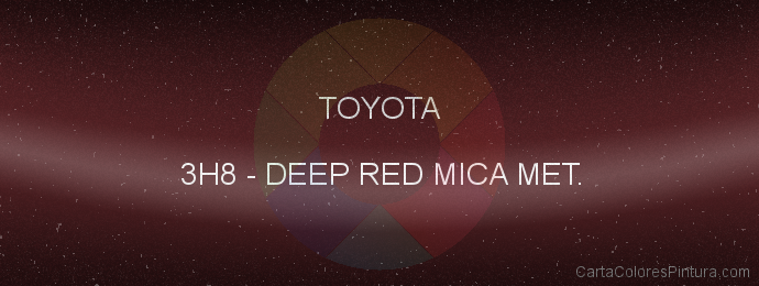 Pintura Toyota 3H8 Deep Red Mica Met.