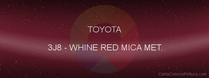 Pintura Toyota 3J8 Whine Red Mica Met.