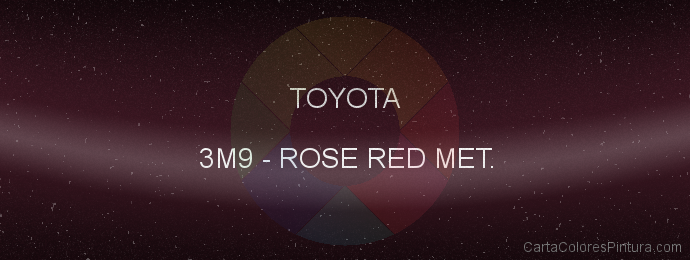 Pintura Toyota 3M9 Rose Red Met.