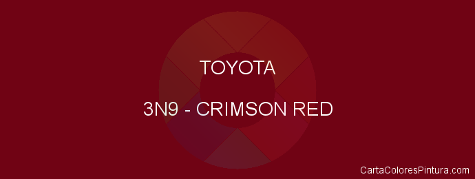 Pintura Toyota 3N9 Crimson Red