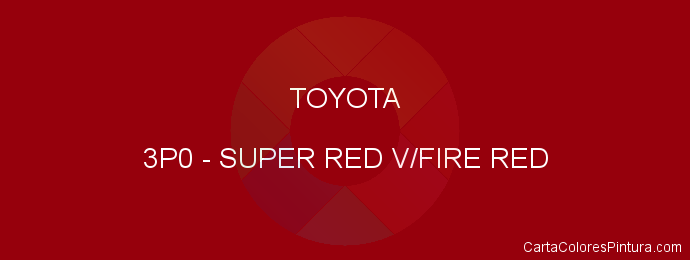 Pintura Toyota 3P0 Super Red V/fire Red