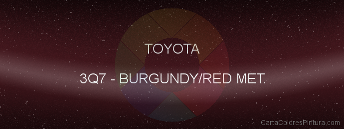 Pintura Toyota 3Q7 Burgundy/red Met.